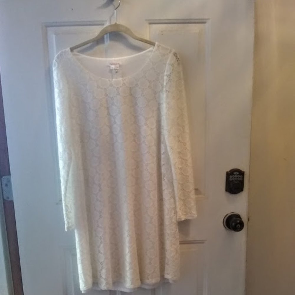 INGRID & iSABEL WHITE A LINE MATERNITY DRESS